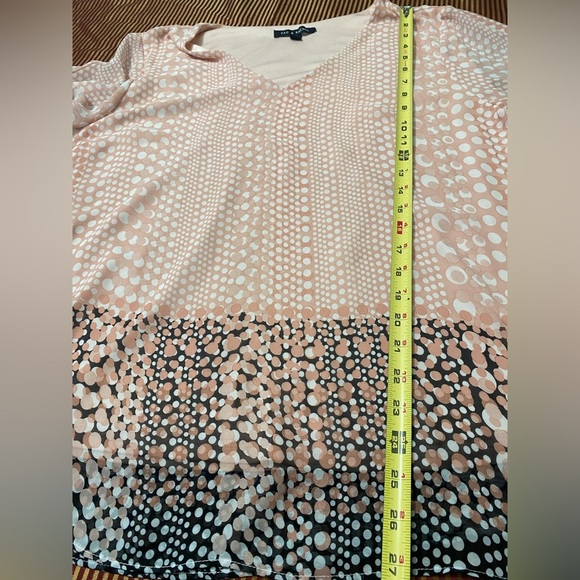 Zac & Rachel print dots light pink Women's Top size XL - Picture 9 of 9